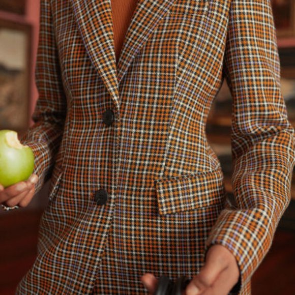 NWOT & Other Stories Plaid Hourglass Coat - Picture 3 of 13